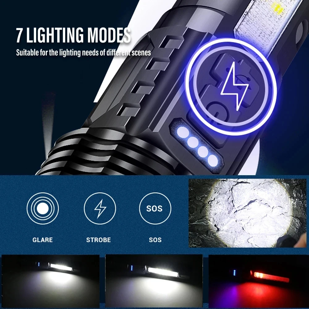 Powerful XHP50 LED Flashlight  - Fishing Light review and price